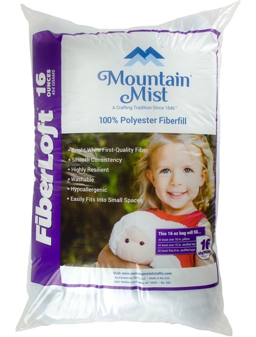 Mountain Mist Fiberloft Polyester Stuffing 16oz FOB: Mi