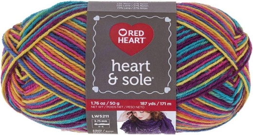 Red Heart Heart And Sole Yarn Jellybeans Pack Of 1 Skein