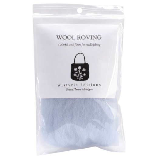Wistyria Editions Wool Roving 12 .22Oz Pale Blue Inch