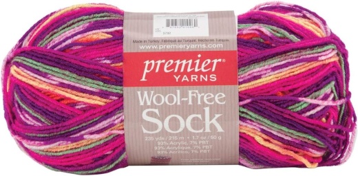 Premier Yarns Wool Free Sock Yarn Vegas Lights Pack Of 1 Skein