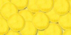 Acrylic Pom Pom Yellow 1 Inch