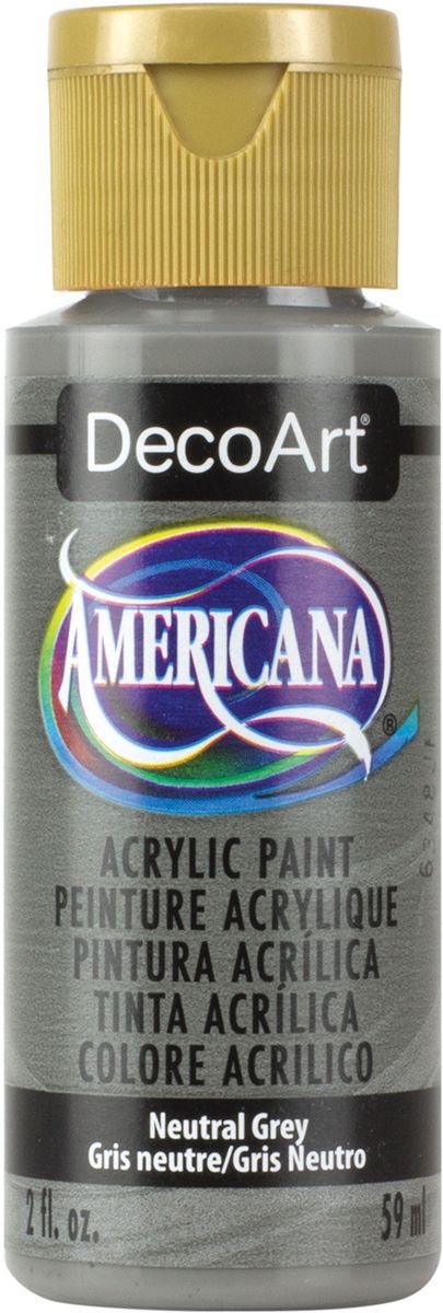 Americana Acrylic Paint 2Oz Natural Grey Opaque