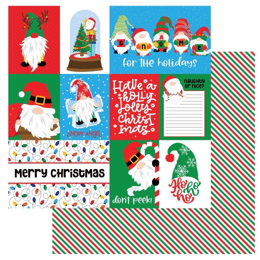 Gnome For Christmas Double-Sided Cardstock 12 X 12 Inch