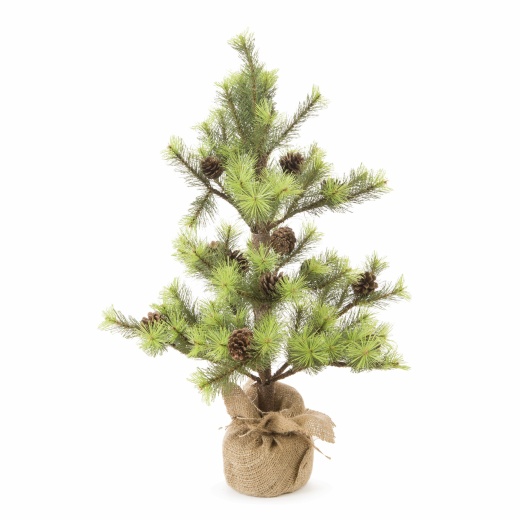 Mini Pine Tree with Burlap Base - 24 Inches