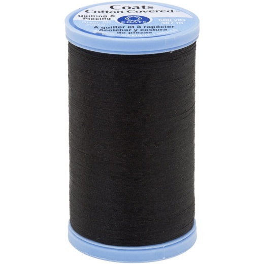 Coats Cotton Covered Quilting And Piecing Thread 500Yd Black