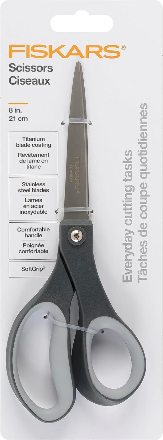 Fiskars Softgrip Titanium Scissors 8 Inch