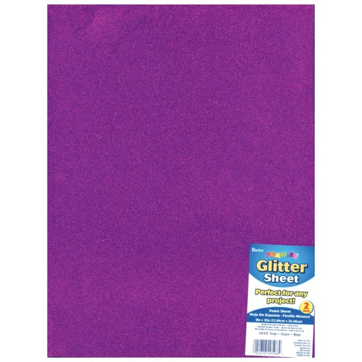 Glitter Foam Sheet Purple 2Mm Thick 9 X 12 Inches