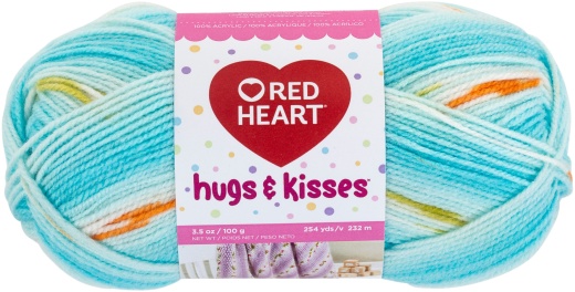 Red Heart Hugs And Kisses Yarn Aqua 1 Pack Of 1 Skein