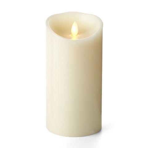 Luminara Flameless Candle Vanilla Scented Ivory Wax Pillar 3.5 X 5Inches