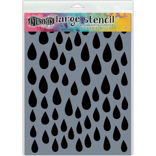 Dyan Reaveley S Dylusions Stencils 9 X12 Inch Raindropsinch 1 Pack Of 1 Piece