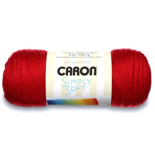 Spinrite Caron Simply Soft Solids Yarn Harvest Red Pack Of 1 Skein