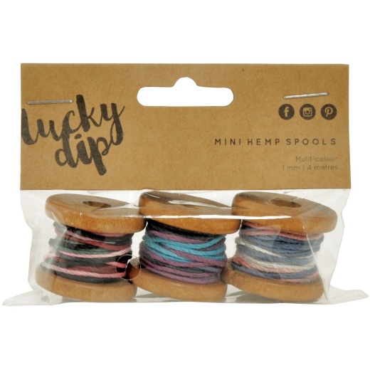 Lucky Dip Multicolour Mini Hemp Spool - Kaiser Craft