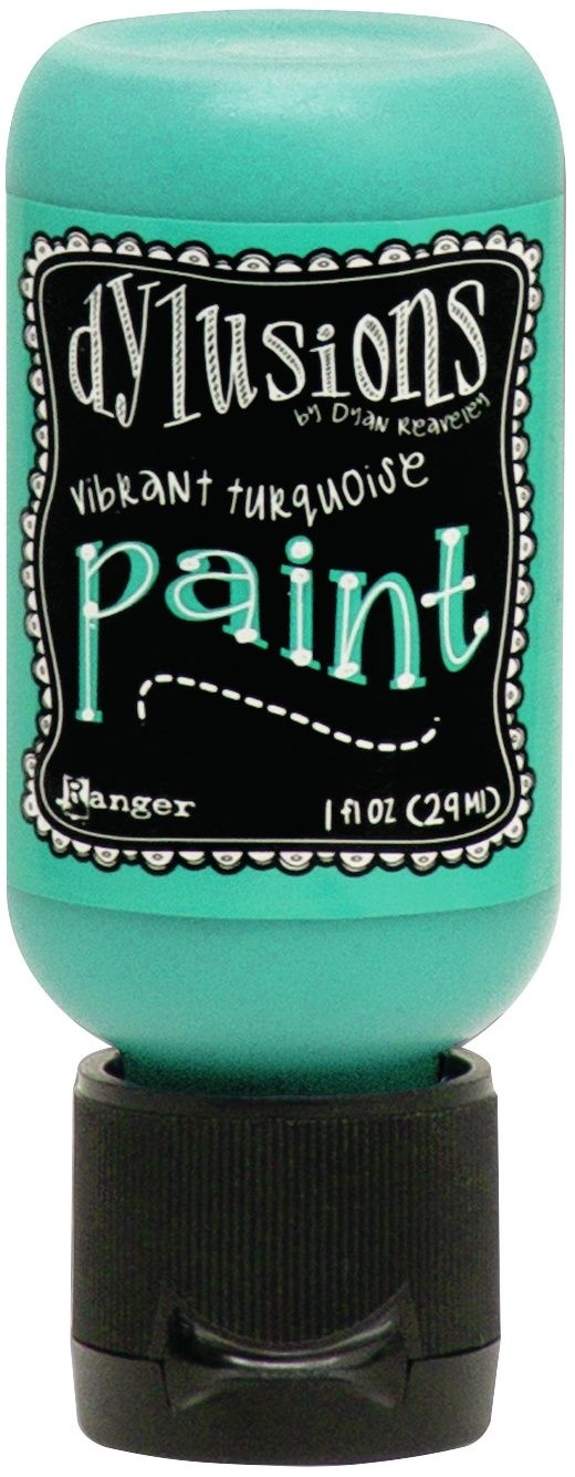 Dylusions Acrylic Paint 1Oz Vibrant Turquoise 1 Pack Of 1 Piece
