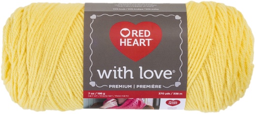 Spinrite Red Heart With Love Yarn Daffodil 1 Pack Of 3 Skein