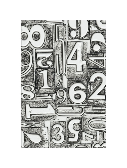 Numbered, 3D Embossing Folder, Tim Holtz