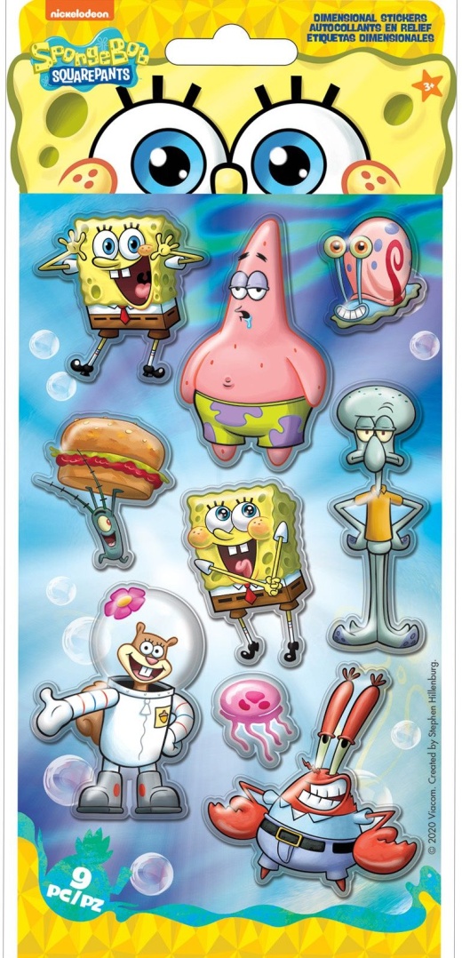 Ek Disney Nickelodeon Dimensional Stickers Spongbob