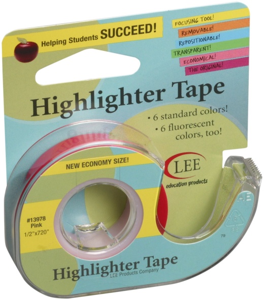 Lee Products Crafter S Easy See Removable Tape .5 X720 Inch Pink Inch