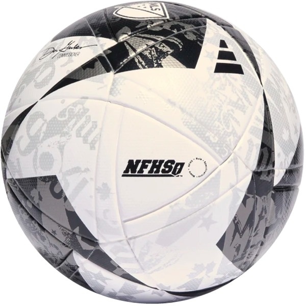Adidas Mls Nfhs League White/Black/Silver Soccer Ball