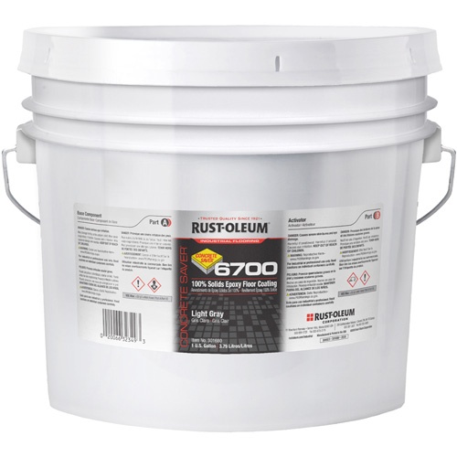 6700 System Extended Pot Life Floor Coating, 1 Gal., Epoxy-Based, High-Gloss, Grey