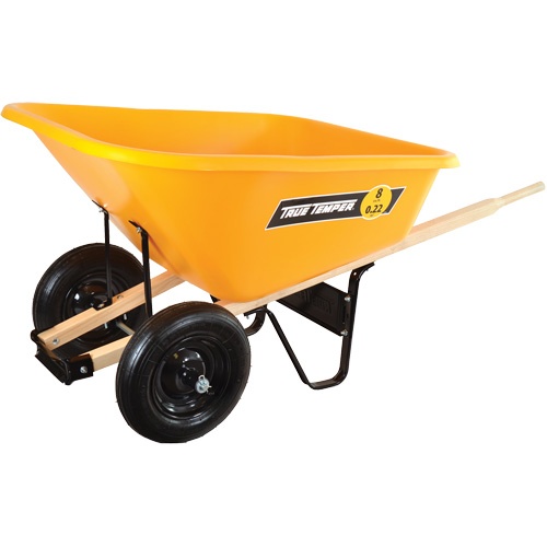 Wheelbarrow, 8 Cu. Ft., Polyethylene Tray
