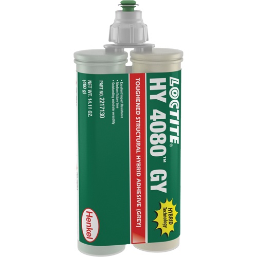 Hy 4080 Gy™ Structural Repair Hybrid Adhesive, Two-Part, Dual Cartridge, 400 G, Grey