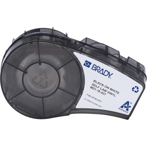 Self-Laminating Wrap Around Labels With Ribbon, Black