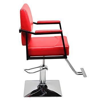 Hydraulic Barber Styling Chair Heavy Duty Hair Cutting Chairs Shampoo Spa Beauty Salon Barber Swivel Equipment Red