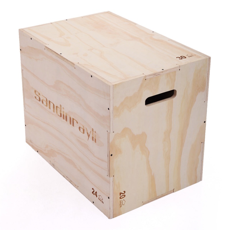 3 In 1 Plyo Box Wooden Plyometric Jump Box Gym 30"X20"x24"