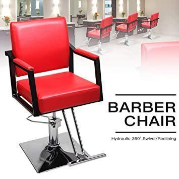 Hydraulic Barber Styling Chair Heavy Duty Hair Cutting Chairs Shampoo Spa Beauty Salon Barber Swivel Equipment Red
