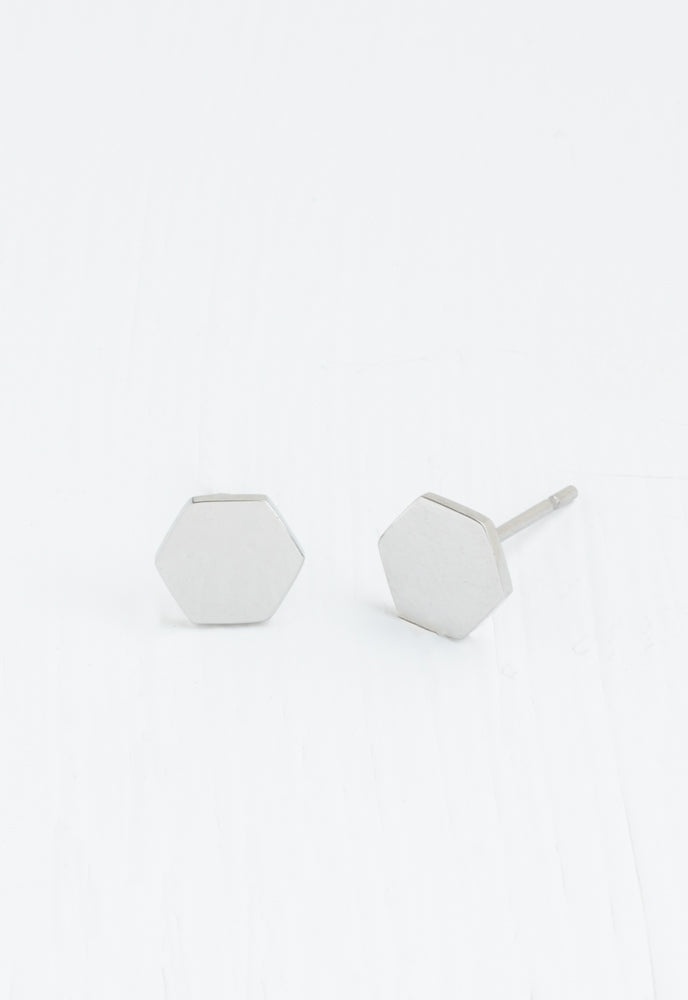 Honeycomb Silver Studs