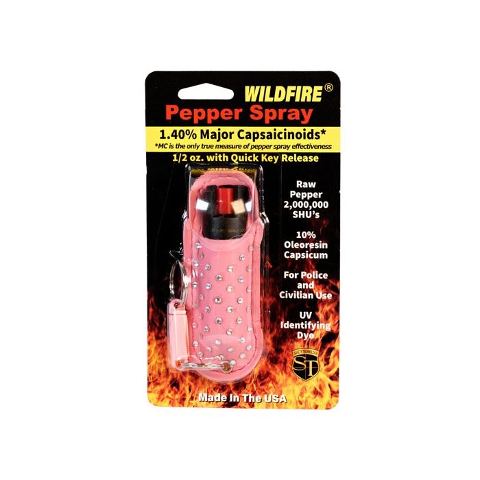 Wildfire 1.4% Mc 1/2 Oz Halo Rhinestone Holster Pink