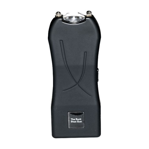 Runt Black Stun Gun With Flashlight And Wrist Strap Disable Pin