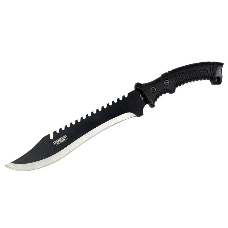 16" Defender Xtreme Full Tang Hunting Knife With Black Rubber Handle
