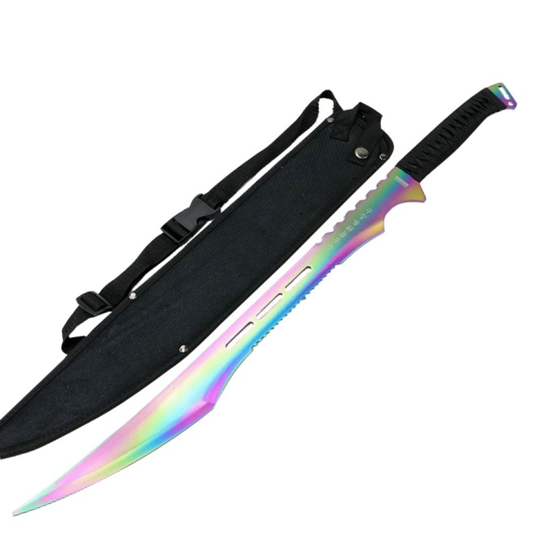 Defender-Xtreme 27" Stainless Steel Rainbow Blade Sword With Nylon Sheath