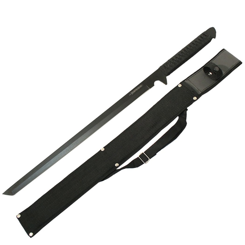 26" Stainless Steel Ninja Black Sword With Sheath