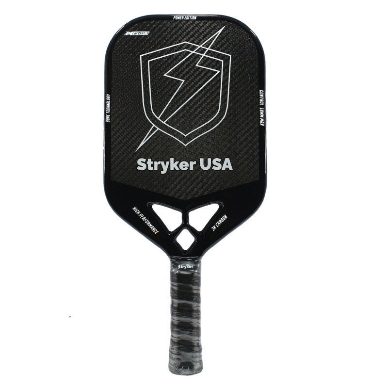 Stryker Usa 3K Black Color Carbon Fiber Pickleball Paddle 18Mm Racket