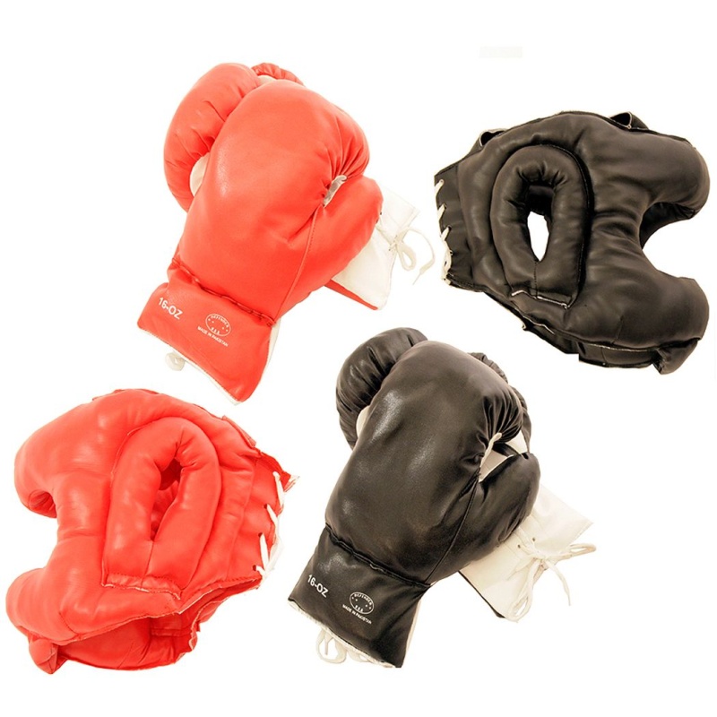 2 Pairs of Boxing Gloves and 2 Sets of Headgear