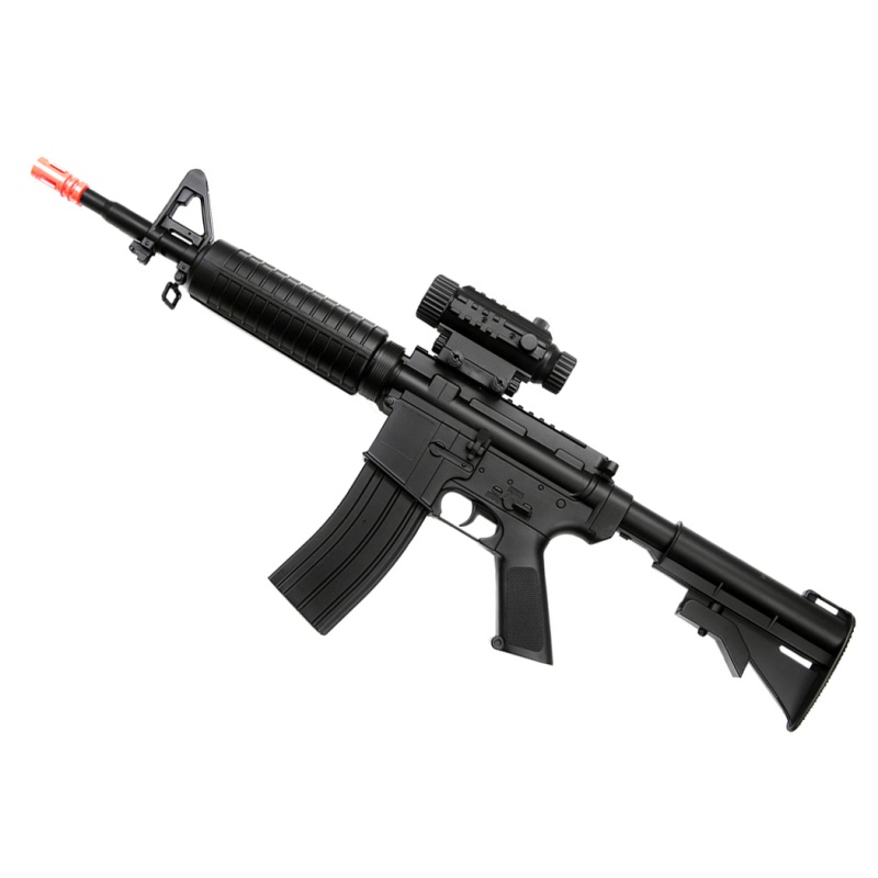 Well D92h M4 Ris Auto Electric Black Plastic Gear Airsoft Gun 155 Fps