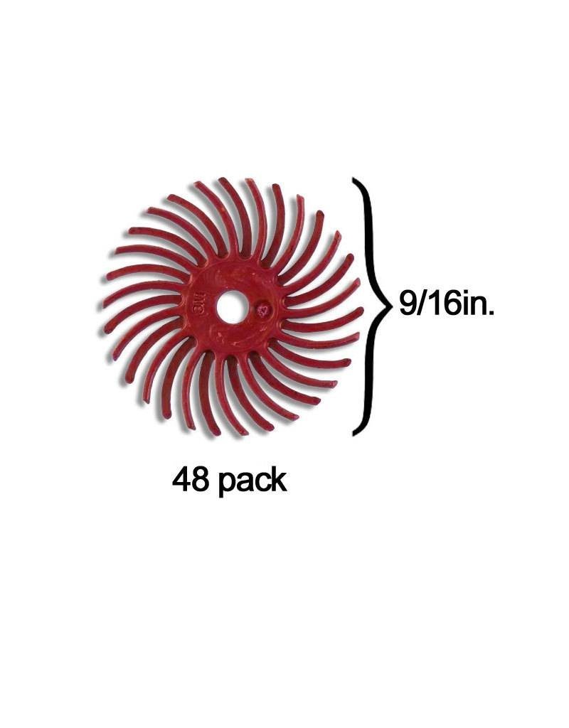 3M 3M Radial Bristle Disc 9/16'' Red 220Grit (48 Pack)