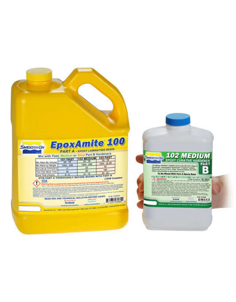 Smooth-On EpoxAmite™ 100 Laminating System Style : 102 Medium Gallon Kit (10.3 Lbs. / 4.67 Kg.)