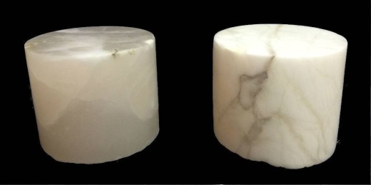 Stone 5-1/4"D X 4-1/2"H White Alabaster Cylinder #221012