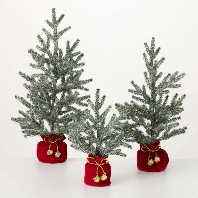 Potted Trees With Bells Set 3