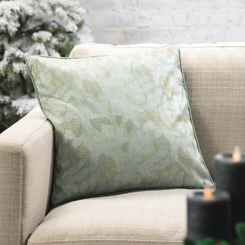 Glittery Accent Sage Pillow