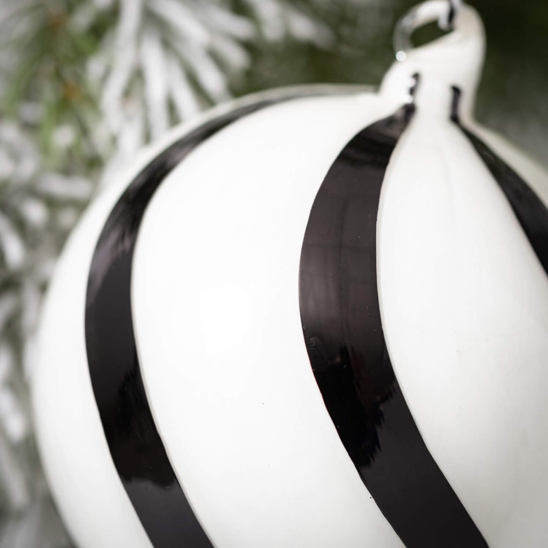 Black & White Swirl Ornaments