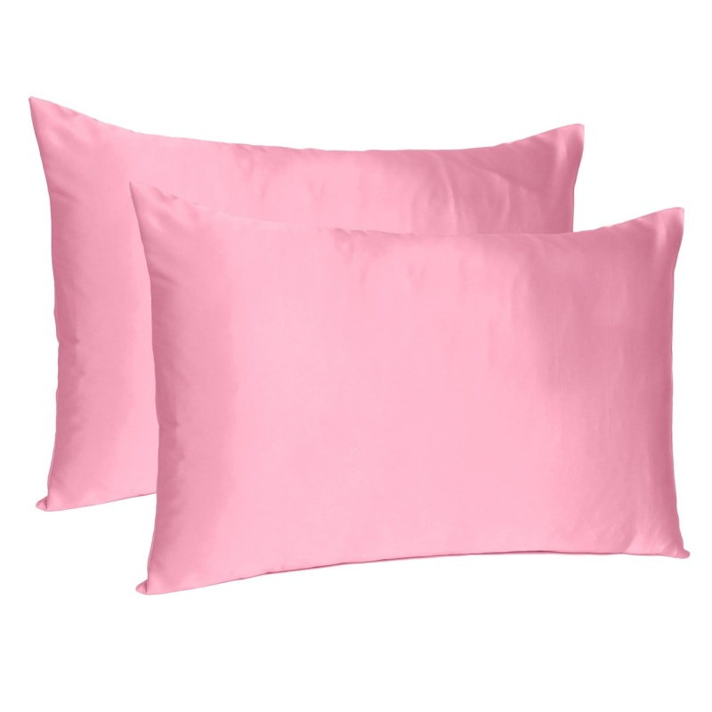 Pink Rose Dreamy Silky Satin King Pillowcases