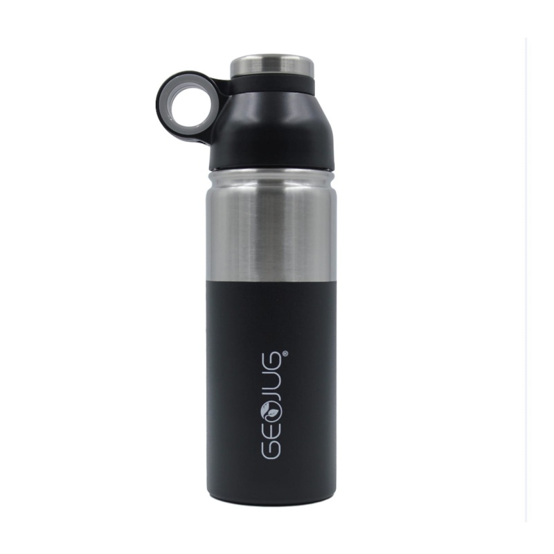 Brentwood Geojug 24Oz Stainless Steel Vacuum Insulated Water Bottle, Black
