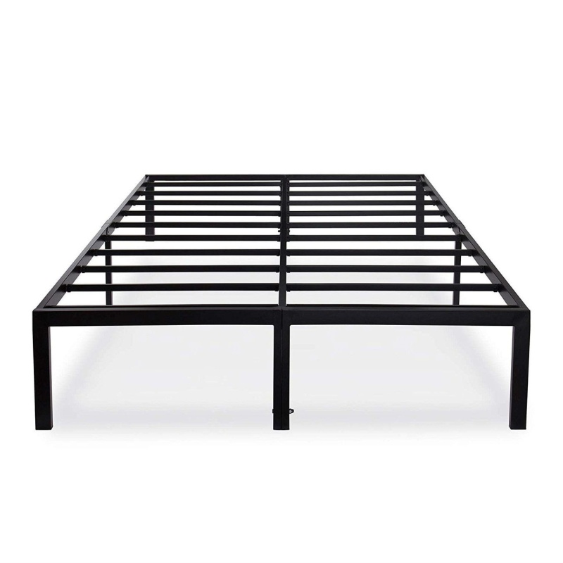Queen Size Modern Heavy Duty Black Metal Platform Bed Frame
