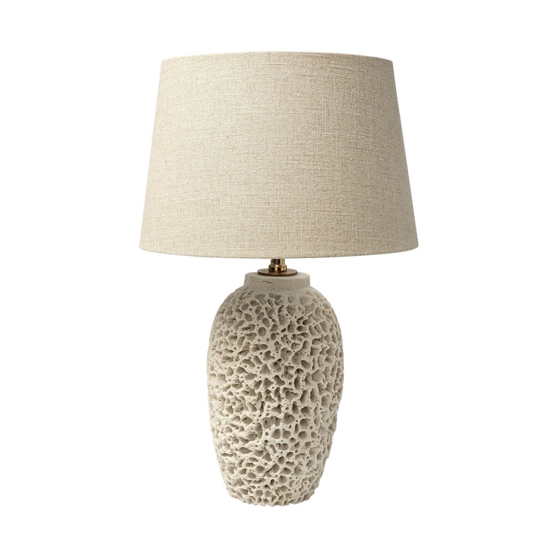 26" Beige LED Lamp Base with Champagne Shade