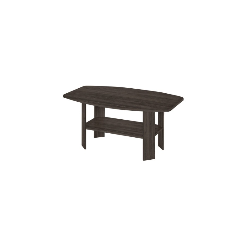 Set Of Three 36" Oak Coffee Table With Three Shelves