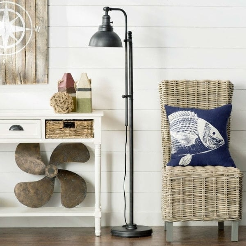 65-Inch Tall Floor Lamp Task Light in Distressed Metal Finish